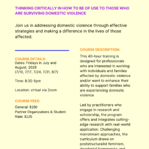 40HR DV Counselor Training 2026