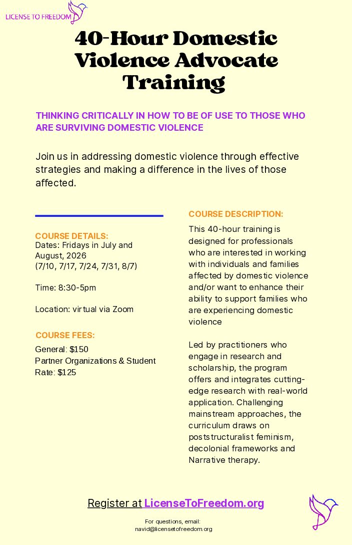 40HR DV Advocate Training 2026