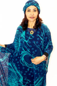 Blue Abaya and Headdress