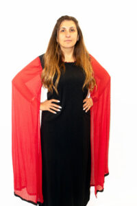 Red and Black Abaya