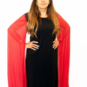 Red and Black Abaya