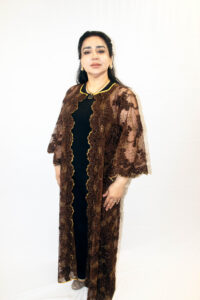 Brown and Gold Abaya