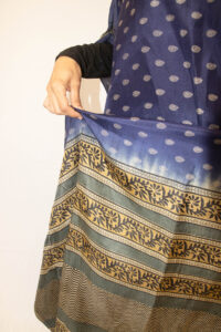 Blue and Brown Dress