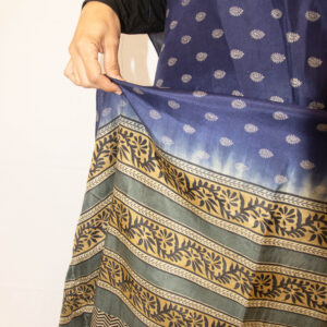Blue and Brown Dress