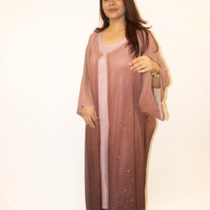 Shimmery Pink Dres and Cardigan
