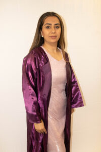 Purple and Shimmer Cardigan Dress